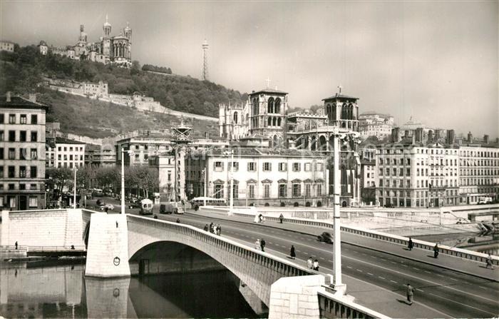 Lyon France Pont Tilsitt Cathedrale Saint Jean