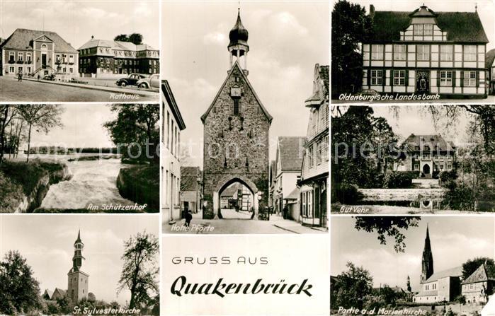 Quakenbrueck Rathaus Oldenburgische Landesbank Sylvesterkirche Hohe Pforte