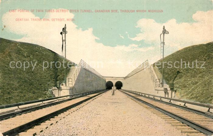 Detroit Michigan East Portal Twin Tubes Detroit River Tunnel