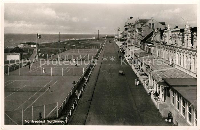 Norderney Nordseebad Tennisplaetze Promenade