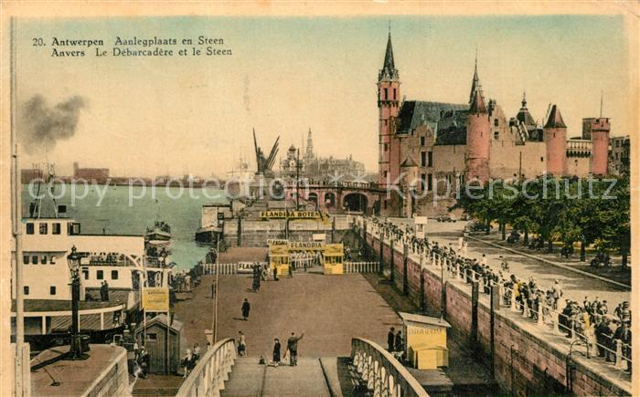 Antwerpen Anvers Anlegeplatz Steen Kirche