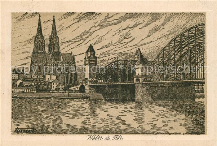 Koeln Rhein Hohenzollernbruecke