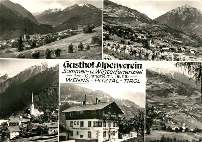 Wenns Pitztal Tirol Gasthaus Alpenverein Kirche Panorama