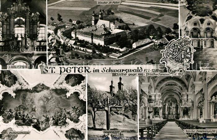 St Peter Schwarzwald Kloster Walker Orgel Bibliothek Deckengemaelde Wegweiser