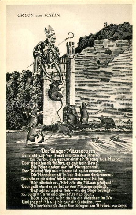 Bingen Rhein Maeuseturm Gedicht