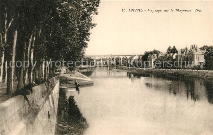 Laval Mayenne Bruecke Panorama
