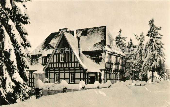 Oberhof Thueringen FDGB Erholungsheim Rennsteig Winter