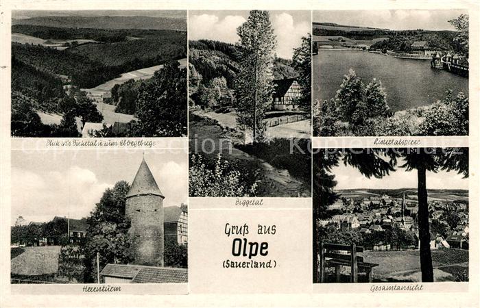 Olpe Biggesee Listertalsperre Hexenturm Panorama Biggetal