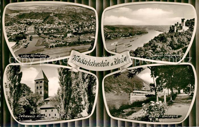 Niederlahnstein Lahn Muendung Schloss Stolzenfels Johannis Kirche