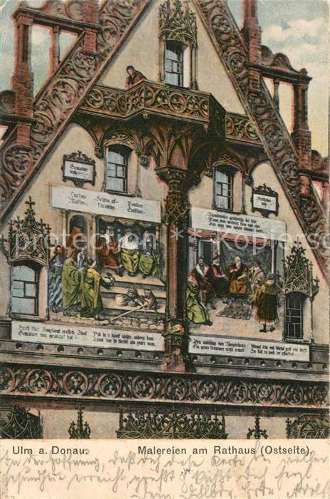 Ulm Donau Malereien Rathaus