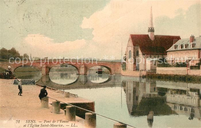 Sens 89 Pont Eglise Saint Maurice