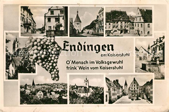 Endingen Kaiserstuhl Stadtturm Brunnen Stadtansichten