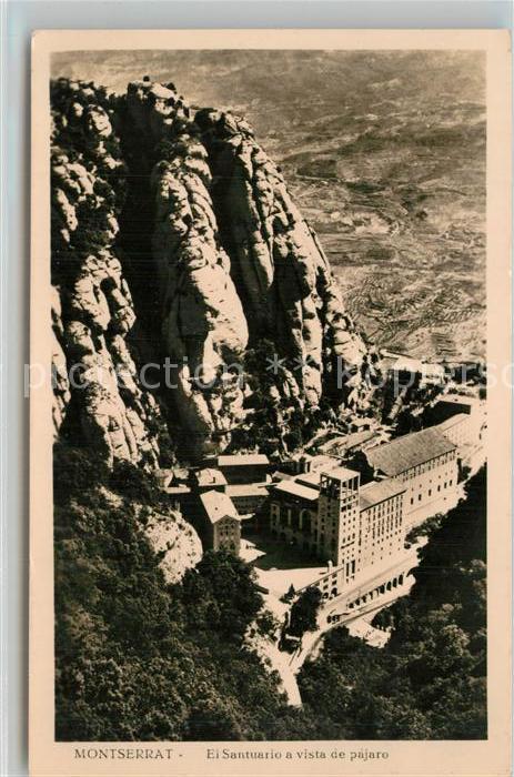 Montserrat Kloster El Santuario Fliegeraufnahme