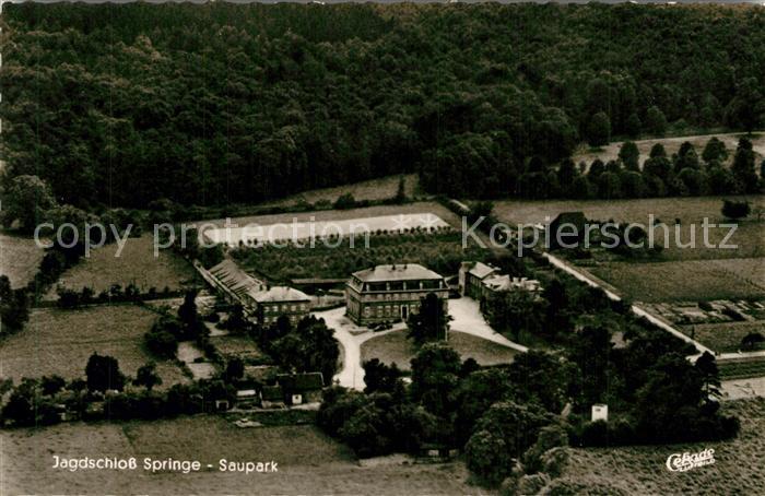 Springe Deister Jagdschloss Springe Saupark Fliegeraufnahme