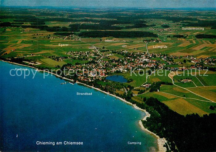 Chieming Chiemsee Fliegeraufnahme