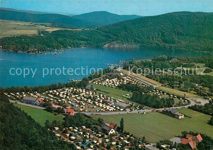 Edersee Fliegeraufnahme mit Halbinsel Scheid
