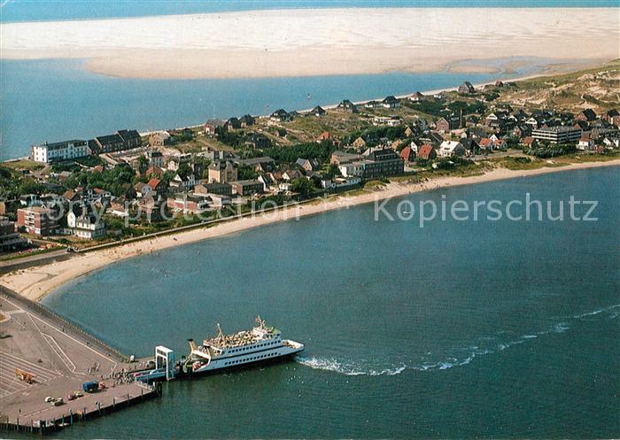 Wittduen Amrum Anlegebruecke und Ort Fliegeraufnahme
