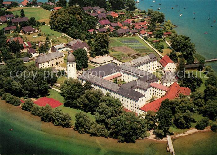 Fraueninsel Chiemsee Kloster Frauenchiemsee Fliegeraufnahme