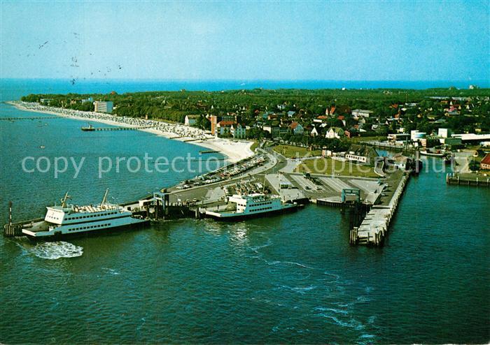 Wyk Foehr Fliegeraufnahme mit Faehranleger