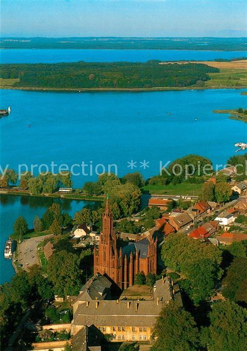 Malchow Fliegeraufnahme mit Kosterkirche und Fleesensee