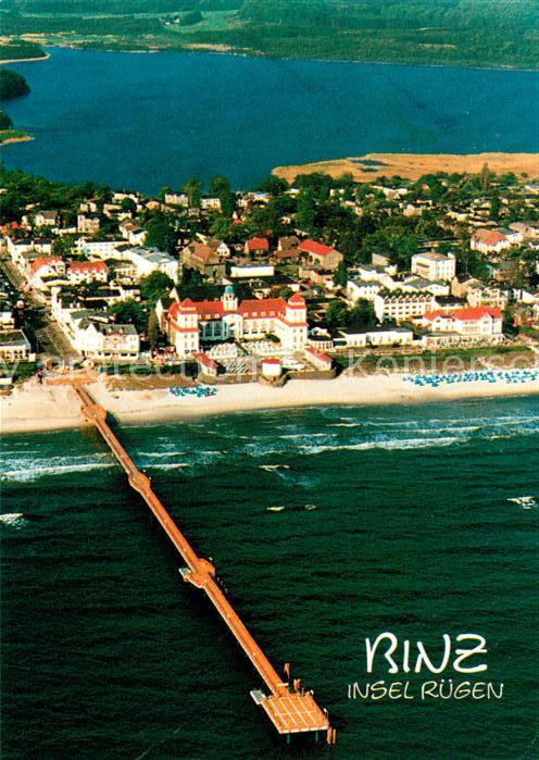 Binz Ruegen Fliegeraufnahme mit Seebruecke