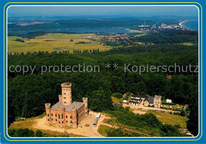 Insel Ruegen Fliegeraufnahme mit Jagdschloss Granitz