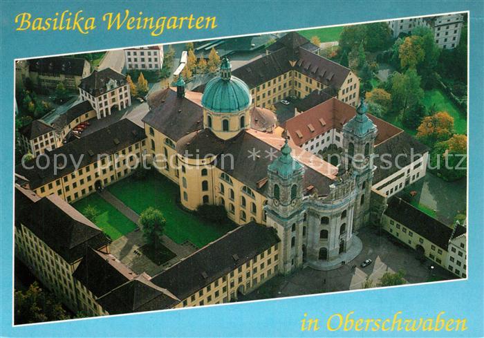Weingarten Wuerttemberg Basilika Fliegeraufnahme
