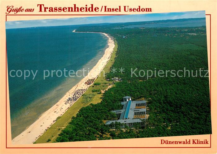 Trassenheide Usedom Fliegeraufnahme mit Duenenwald Klinik