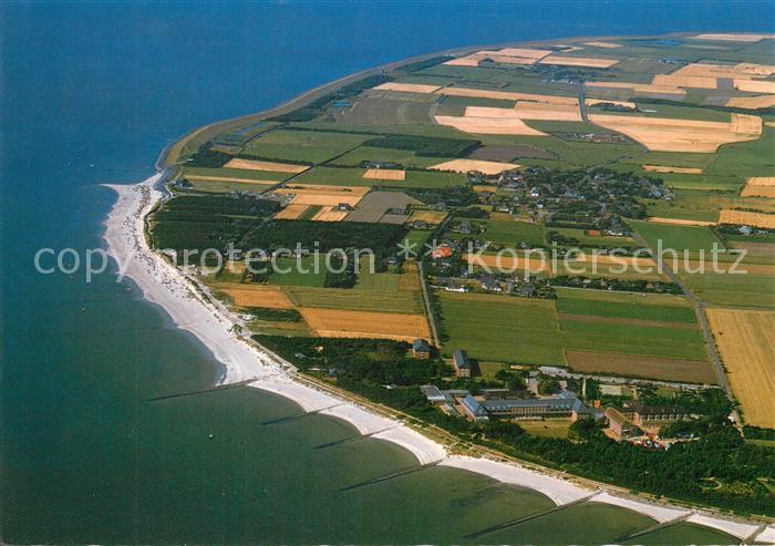 Insel Foehr Fliegeraufnahme Nordseebad Utersum