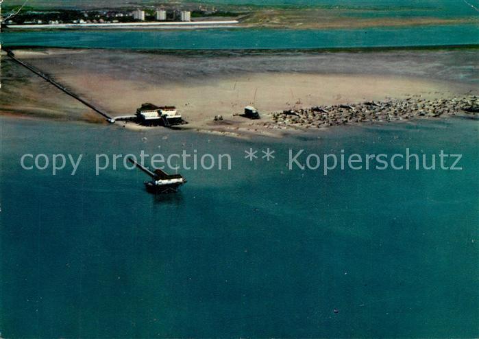 St Peter-Ording Sandbank mit Arche Noah Fliegeraufnahme