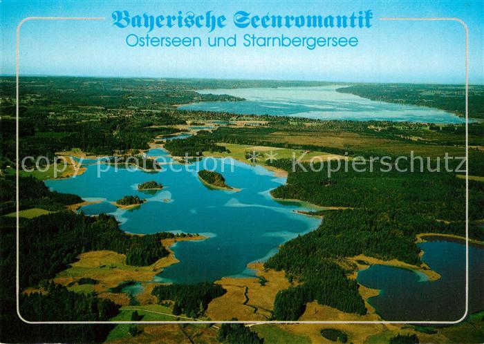 Starnbergersee mit Osterseen Fliegeraufnahme