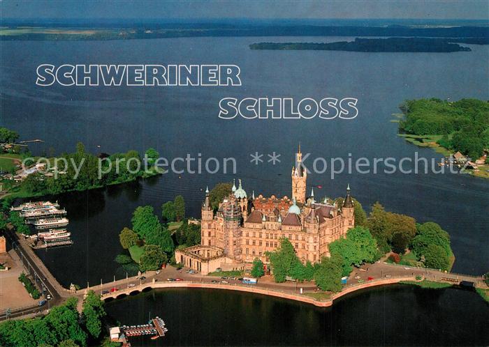 Schwerin Mecklenburg Schweriner Schloss Fliegeraufnahme