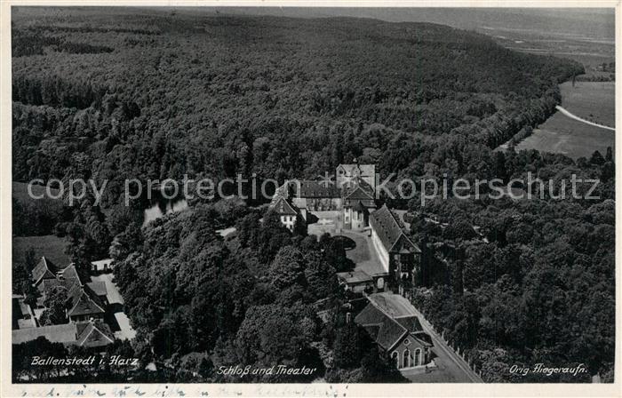 Ballenstedt Fliegeraufnahme Schloss Theater