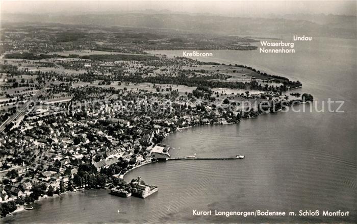 Langenargen Bodensee Fliegeraufnahme Schloss Montfort