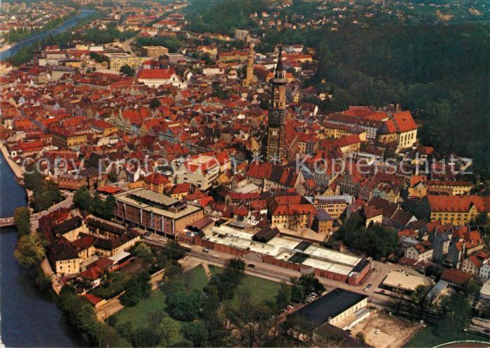 Landshut Isar Fliegeraufnahme Kaufhaus Hertie Laendertor Parkhaus