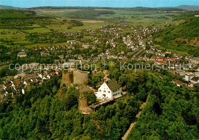 Kirn Nahe Fliegeraufnahme Restaurant Kyrburg