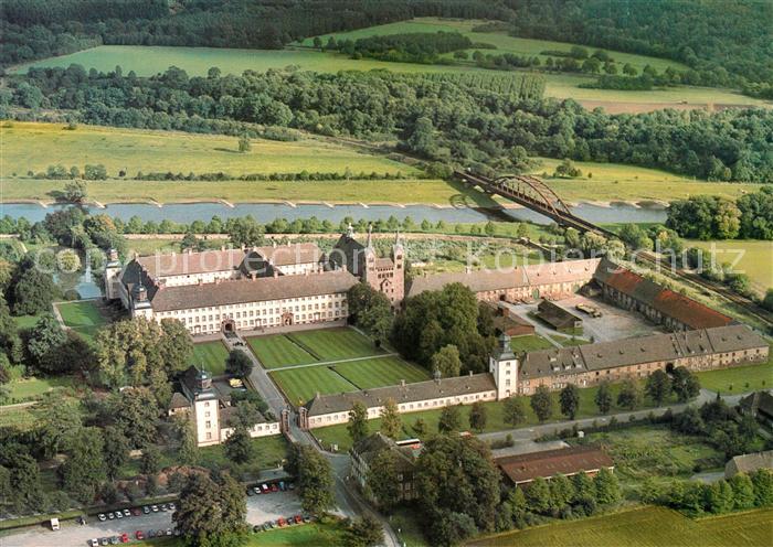 Hoexter Weser Fliegeraufnahme Kloster Corvey