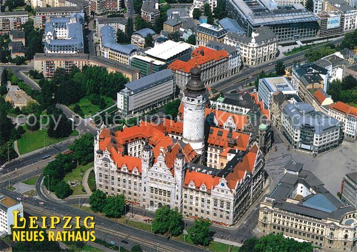 LEIPZIG Sachsen Fliegeraufnahme Neues Rathaus