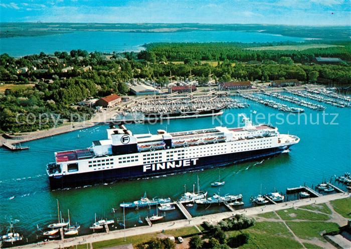 Travemuende Ostseebad Fliegeraufnahme Passagierschiff Finnjet
