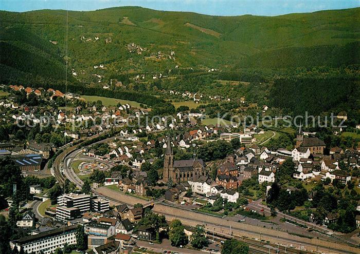 Kirchen Sieg Fliegeraufnahme Freusburg