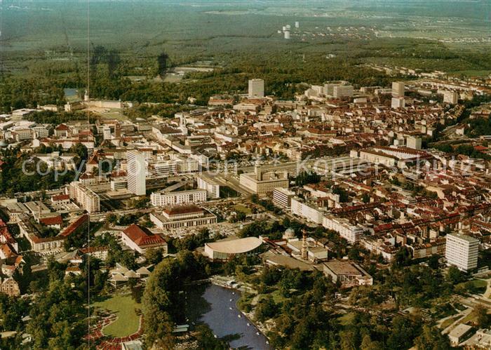 Karlsruhe Baden Fliegeraufnahme Stadtzentrum