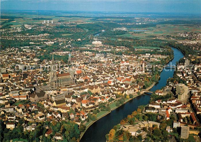 Ulm Donau Fliegeraufnahme