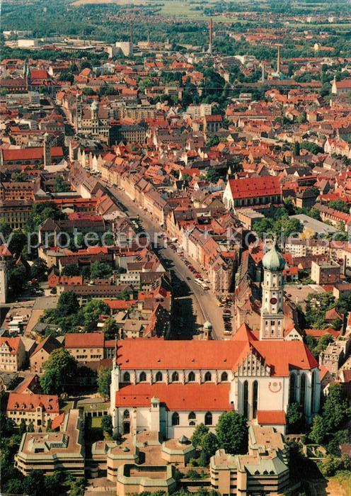 Augsburg Fliegeraufnahme Haus Sankt Ulrich Rathaus Dom