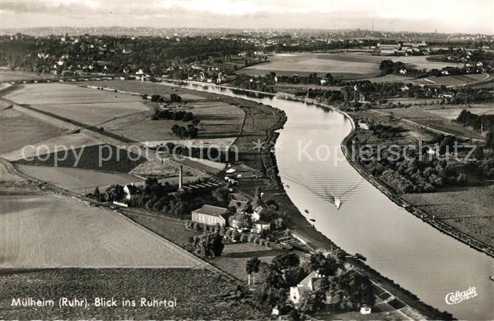 Muelheim Ruhr Blick ins Ruhrtal Fliegeraufnahme