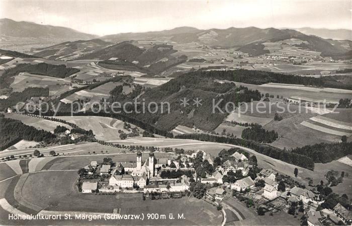 St Maergen Hoehenluftkurort im Schwarzwald Fliegeraufnahme Straehle Bild Nr 9614