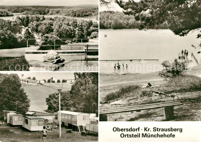 Muenchehofe Obersdorf Panorama Klobichsee Campingplatz Grosser Klobichsee