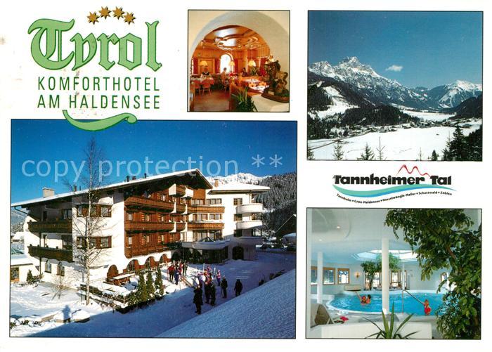 Haldensee Tyrol Hotel am Haldensee Hallenbad Winterlandschaft Tannheimer Tal
