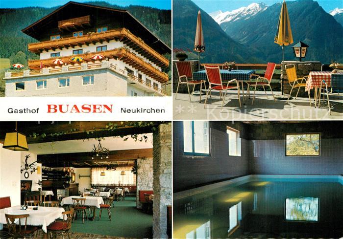 Neukirchen Grossvenediger Gasthof Buasen Restaurant Terrasse Hallenbad Alpen
