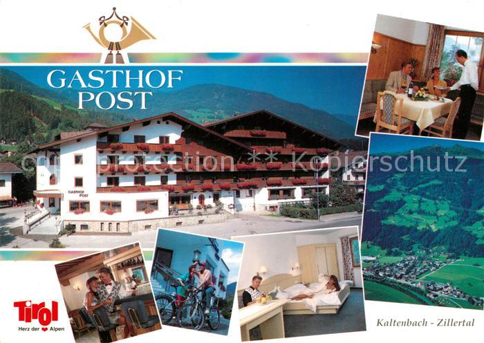 Kaltenbach Tirol Gasthof Post Restaurant Bar Fremdenzimmer Fliegeraufnahme