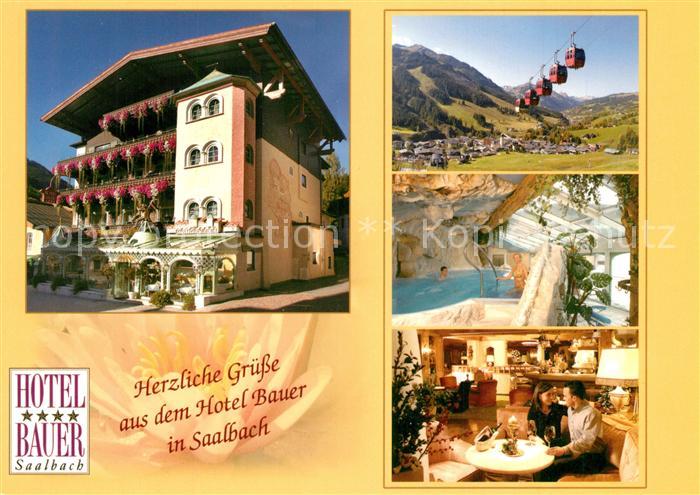 Saalbach-Hinterglemm Hotel Bauer Restaurant Wellnessbereich Bergbahn Landschafts